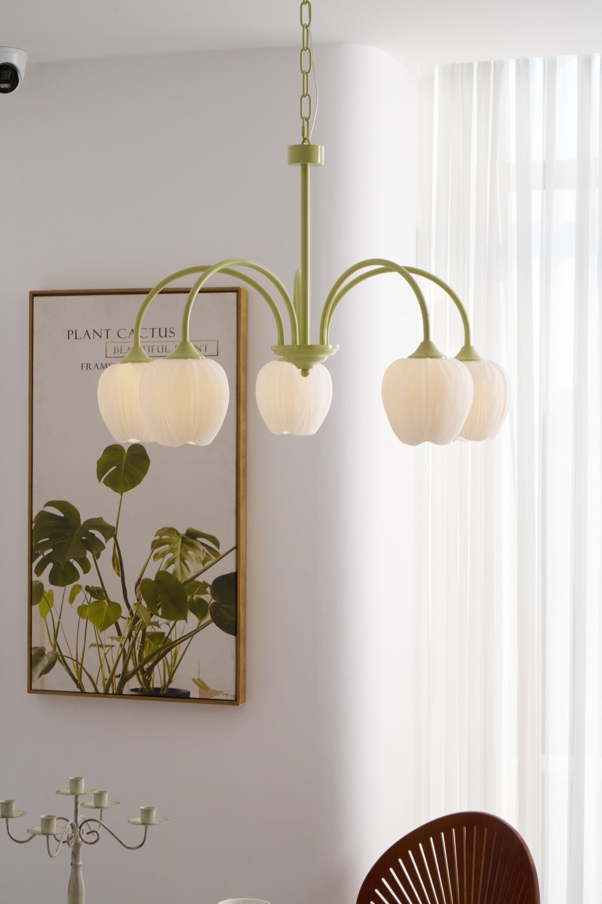 Gaina Tulip Matcha Chandelier