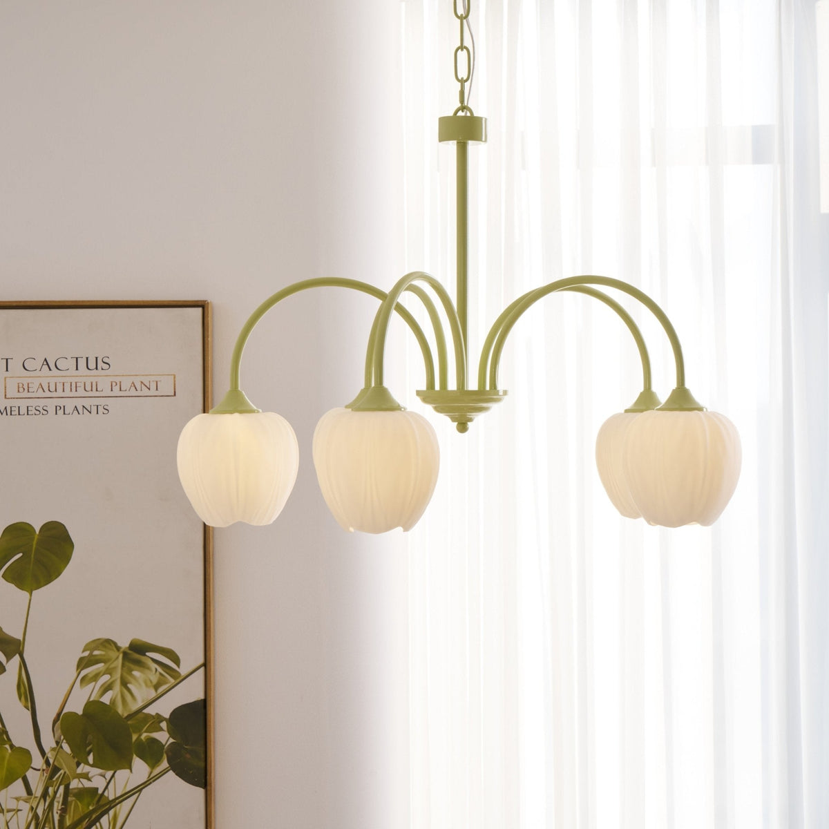 Gaina Tulip Matcha Chandelier