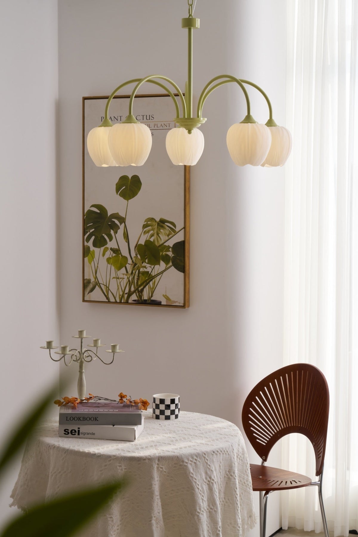 Gaina Tulip Matcha Chandelier