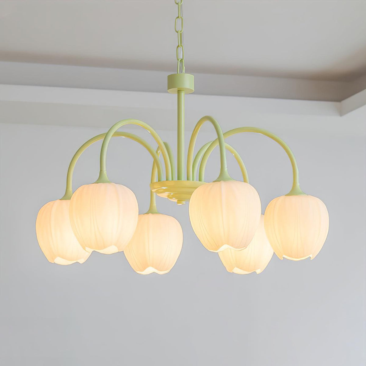 Gaina Tulip Matcha Chandelier