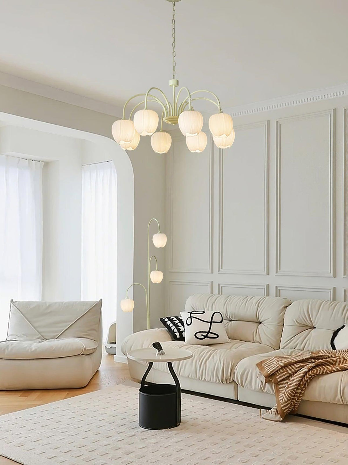 Gaina Tulip Matcha Chandelier