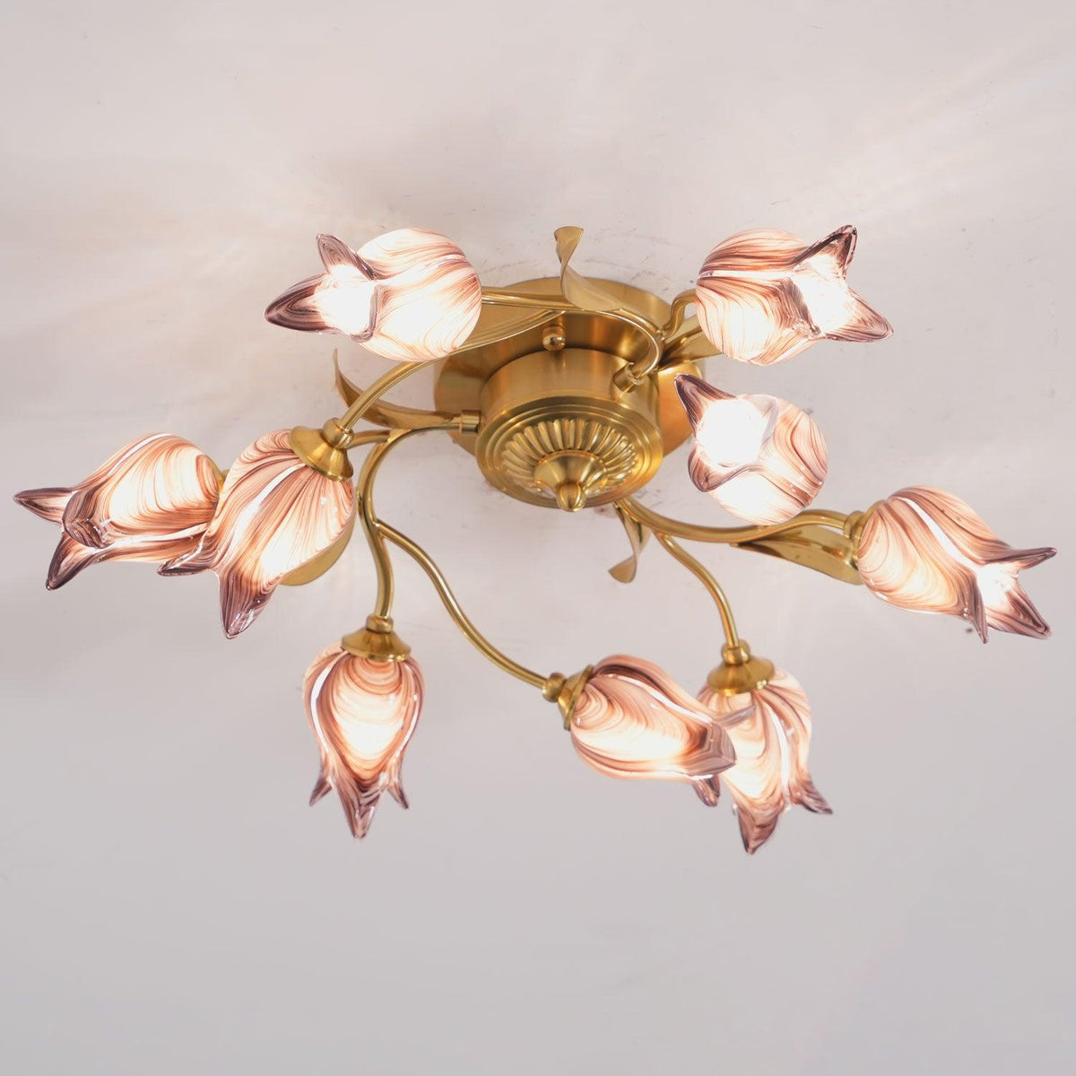 Vathaos Tulip Serenade Glass Ceiling Lamp