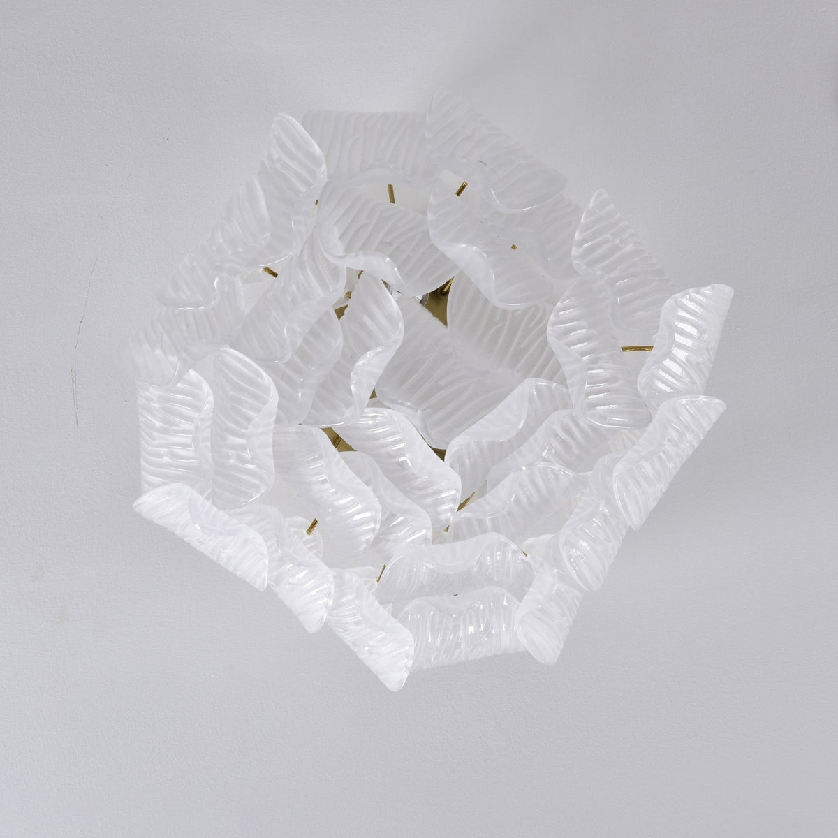 Liorivina Ceiling Lamp Murano Petal Hand-Blown Glass Flushmount