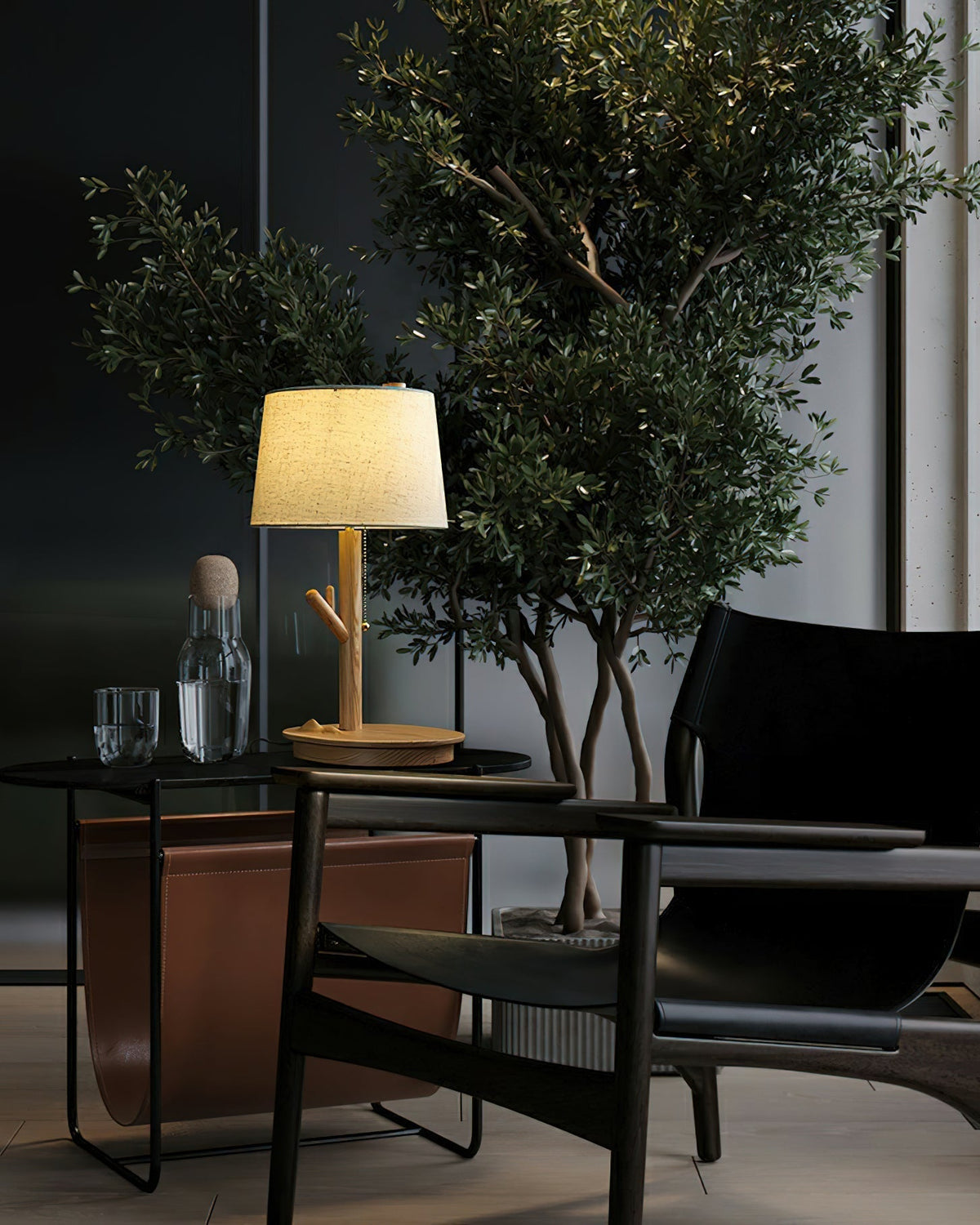 Branch Rustic Wood Table Lamp