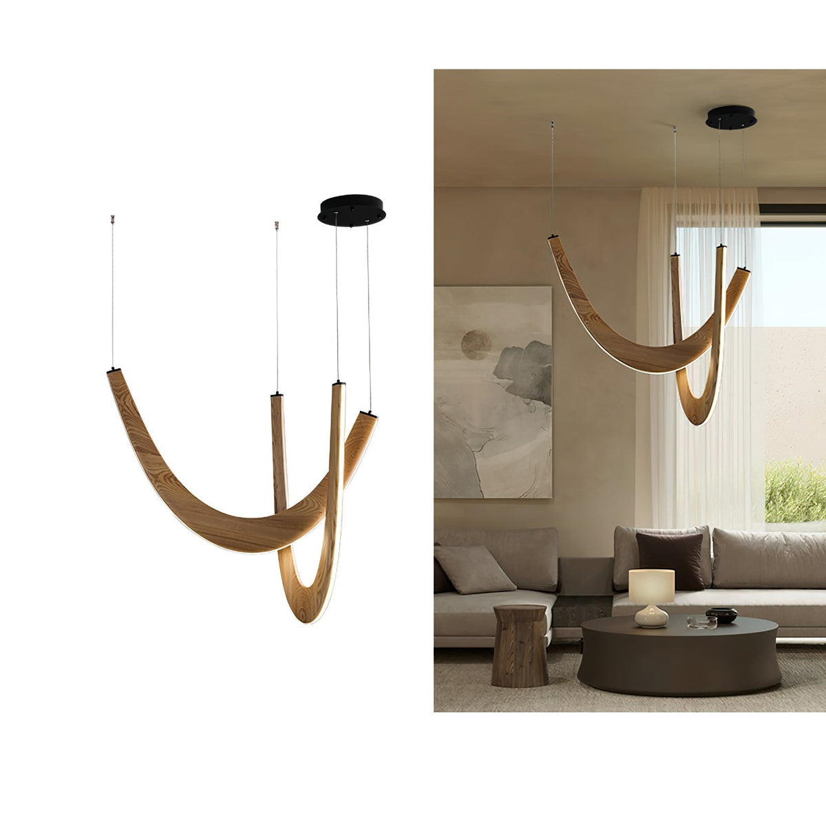 Aldaaine Wooden Pendant Lamp