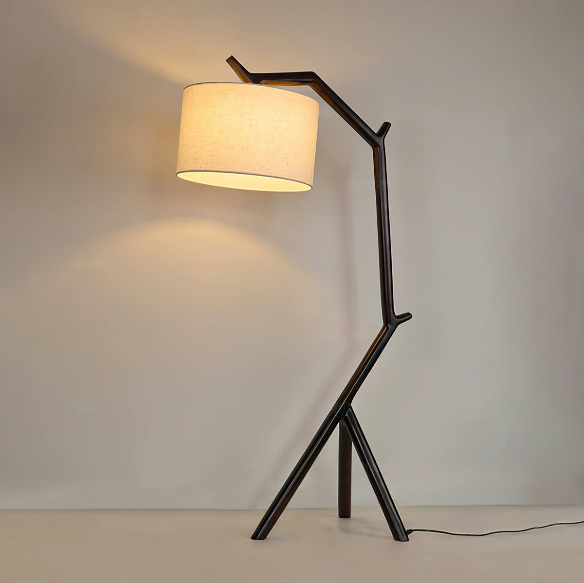 Ulmiril Rustic Wood Floor Lamp