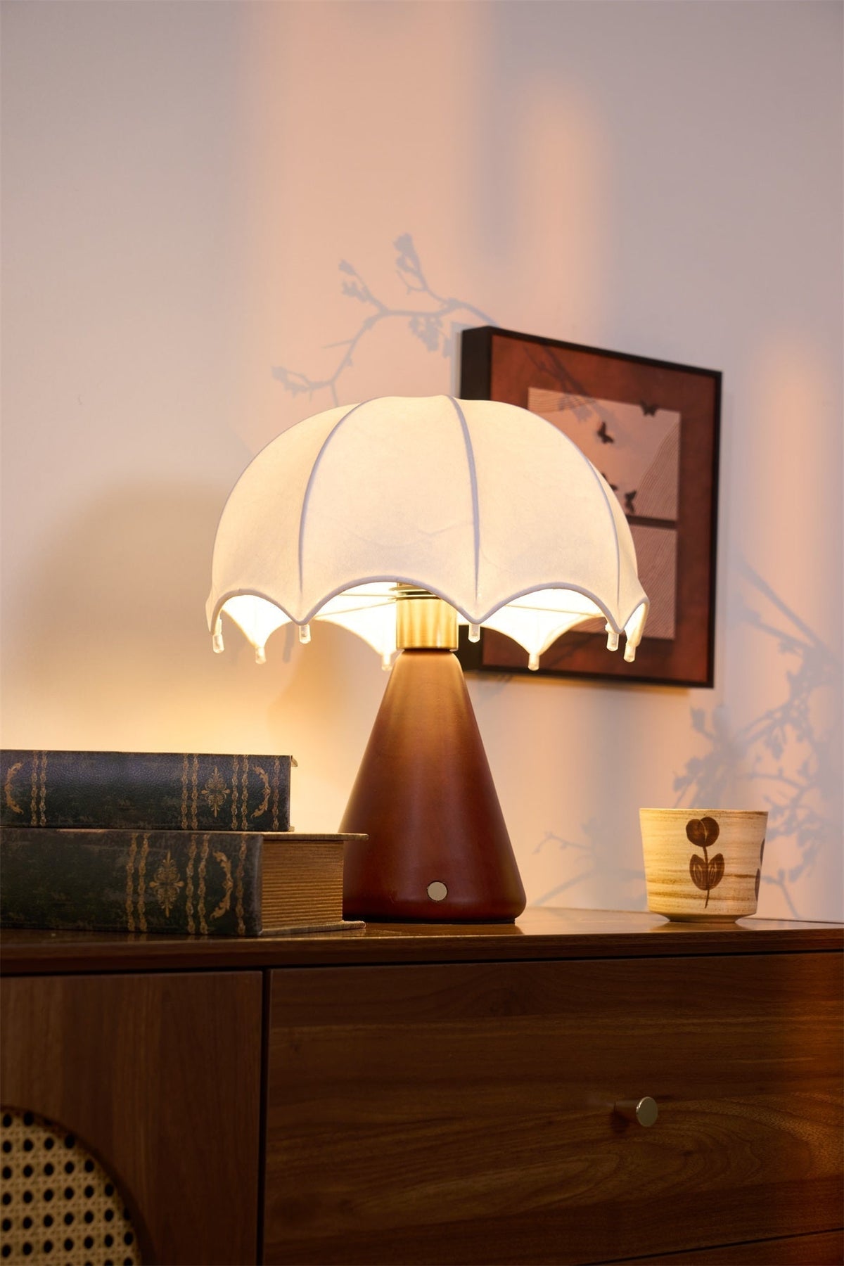 Parasol Wooden Table Lamp
