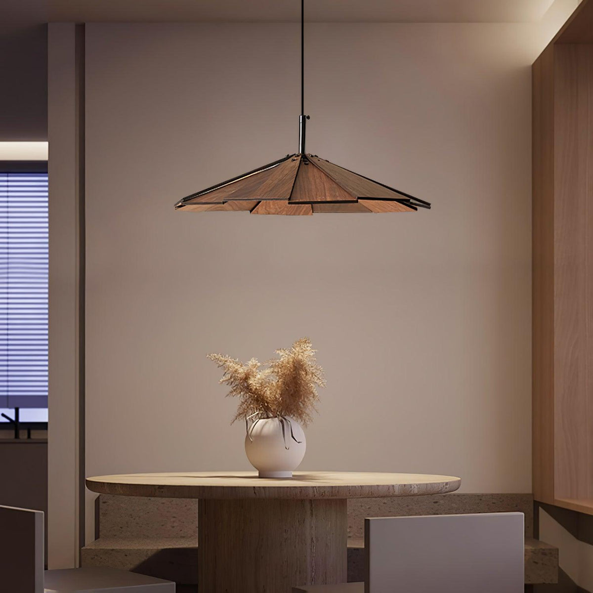 Woodura Umbrella Wooden Pendant Light
