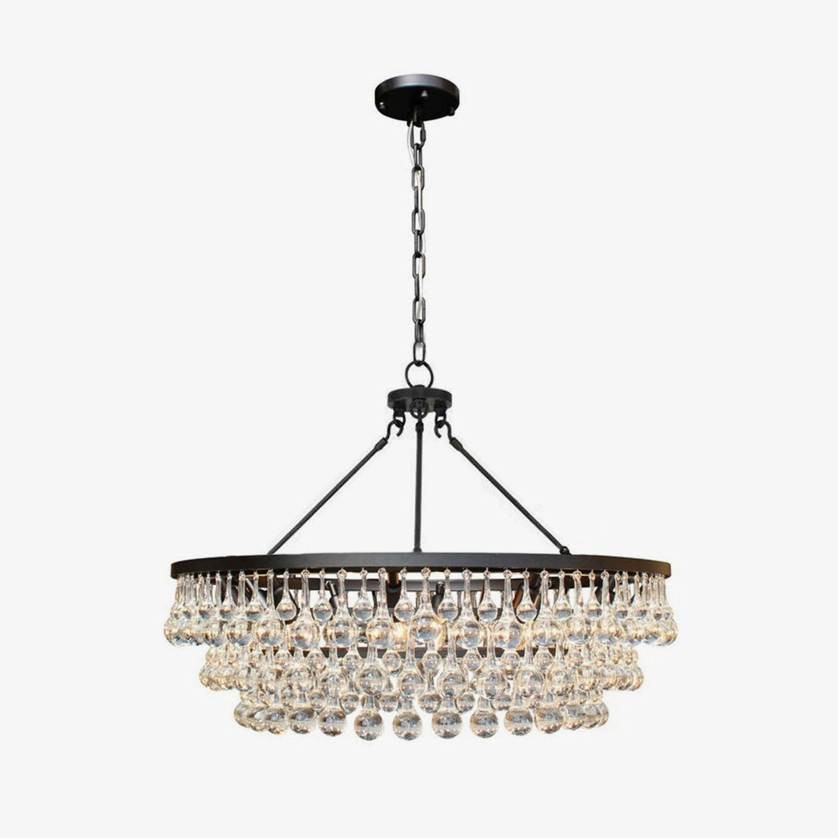 Avelis Postmodern Luxury Unique Tiered Crystal Chandelier