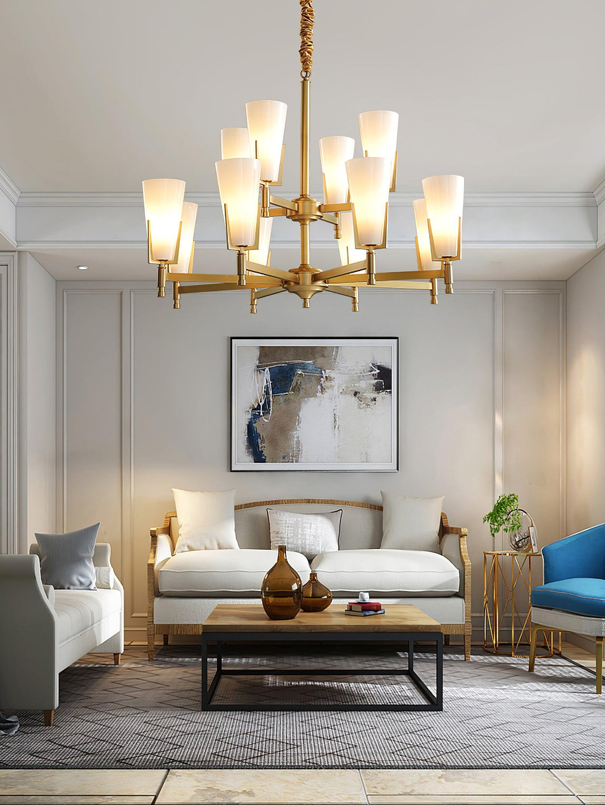 Gleam Luxury Brass Chandelier