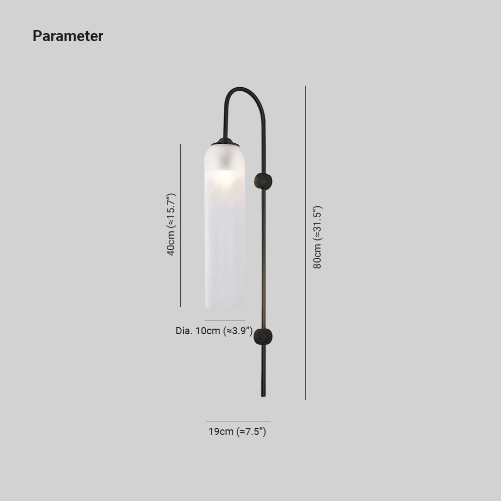 Conrad Modern Glass Plug-In Wall Lamp