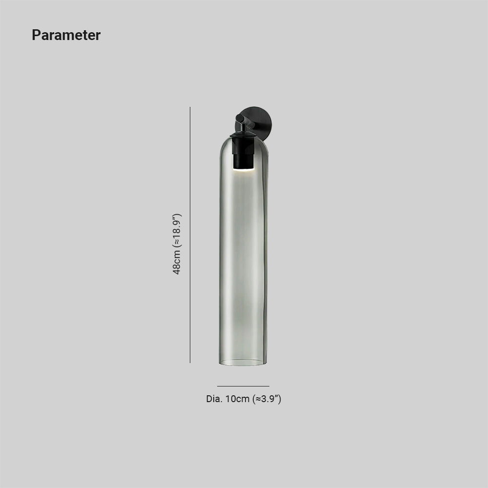 Camille Glass Indoor Wall Lamp Cylindrical