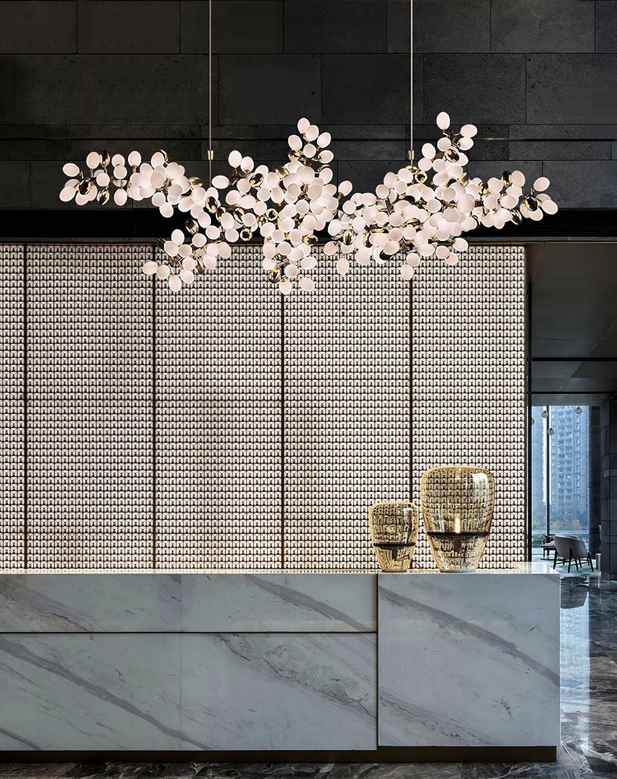 Lioraaria Glass Chandelier
