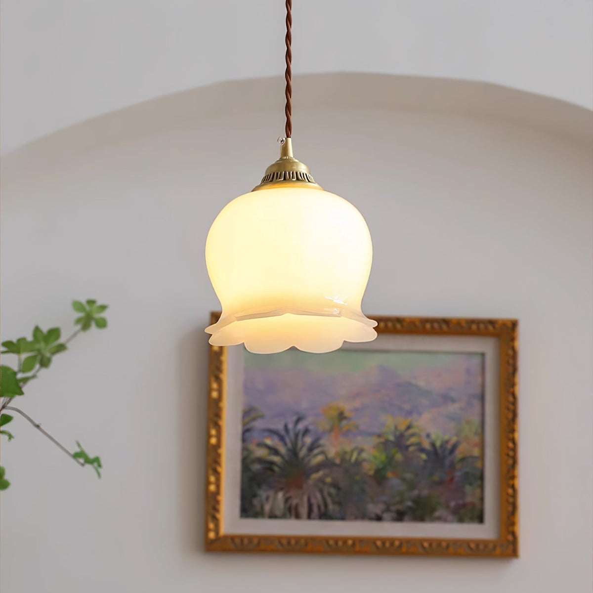 Veloza Brass & Resin Glam Pendant Lamp