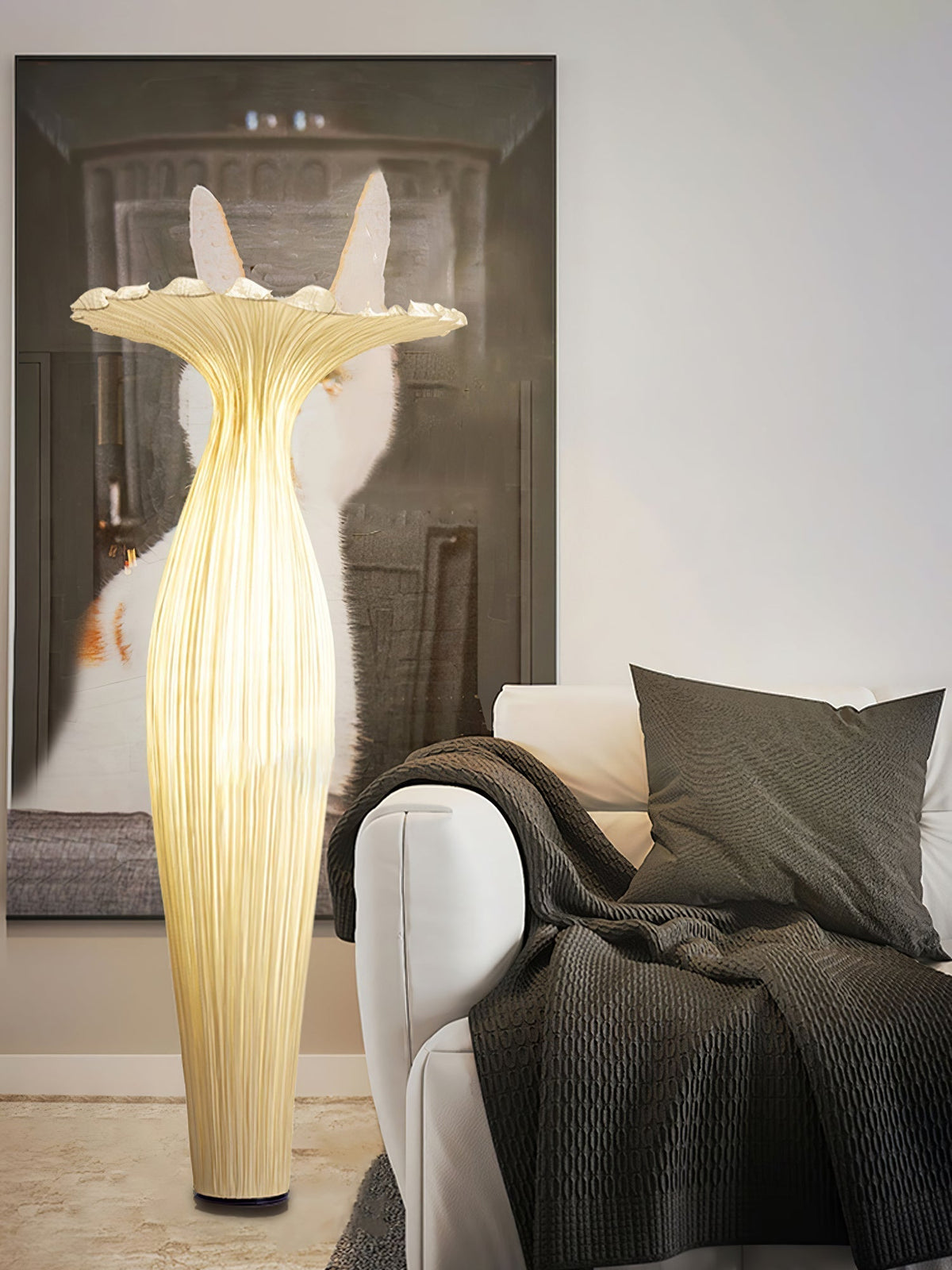 Zarinir Organic Fabric Floor Lamp
