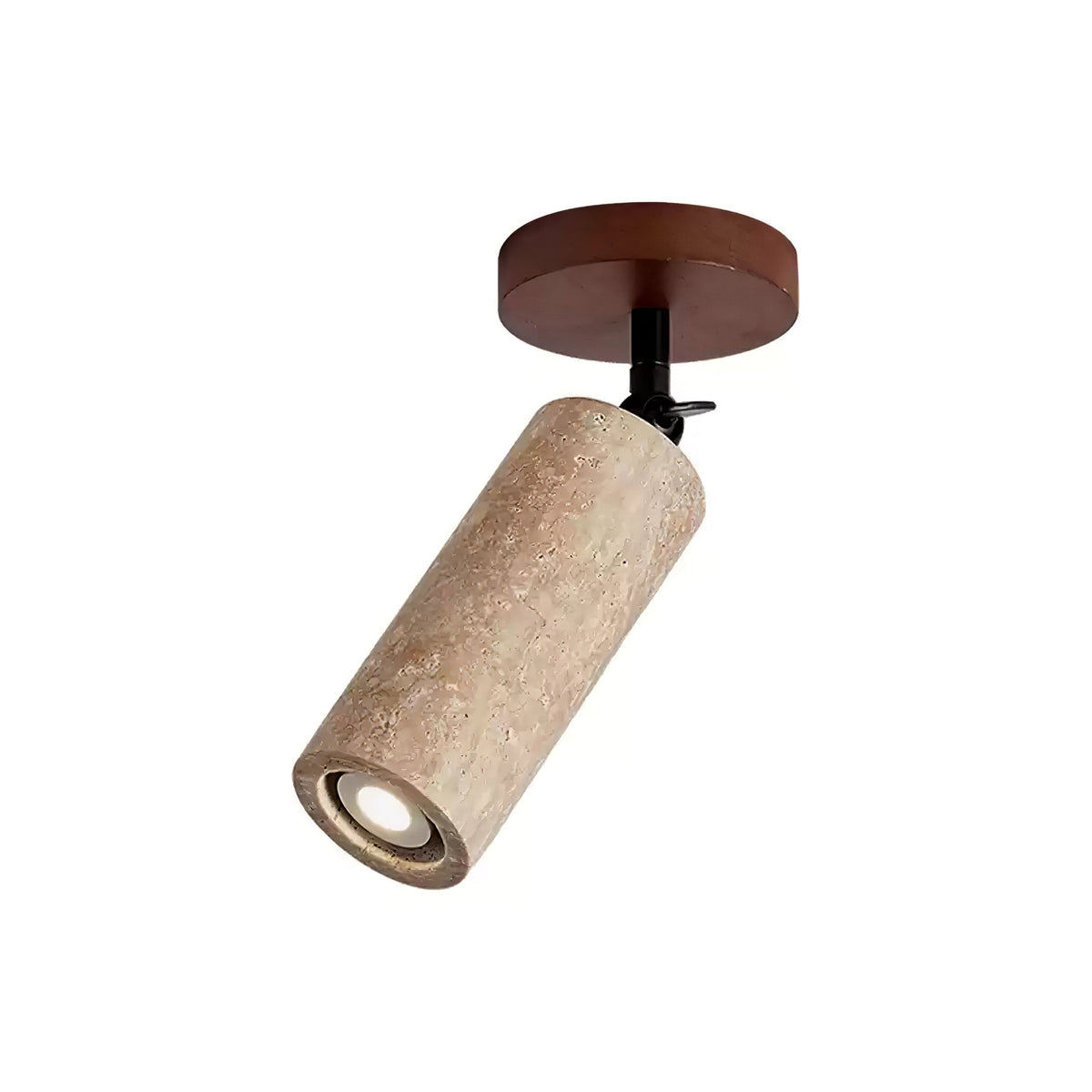 Cesilyra Cylindrical-Tube Travertine Wall Light