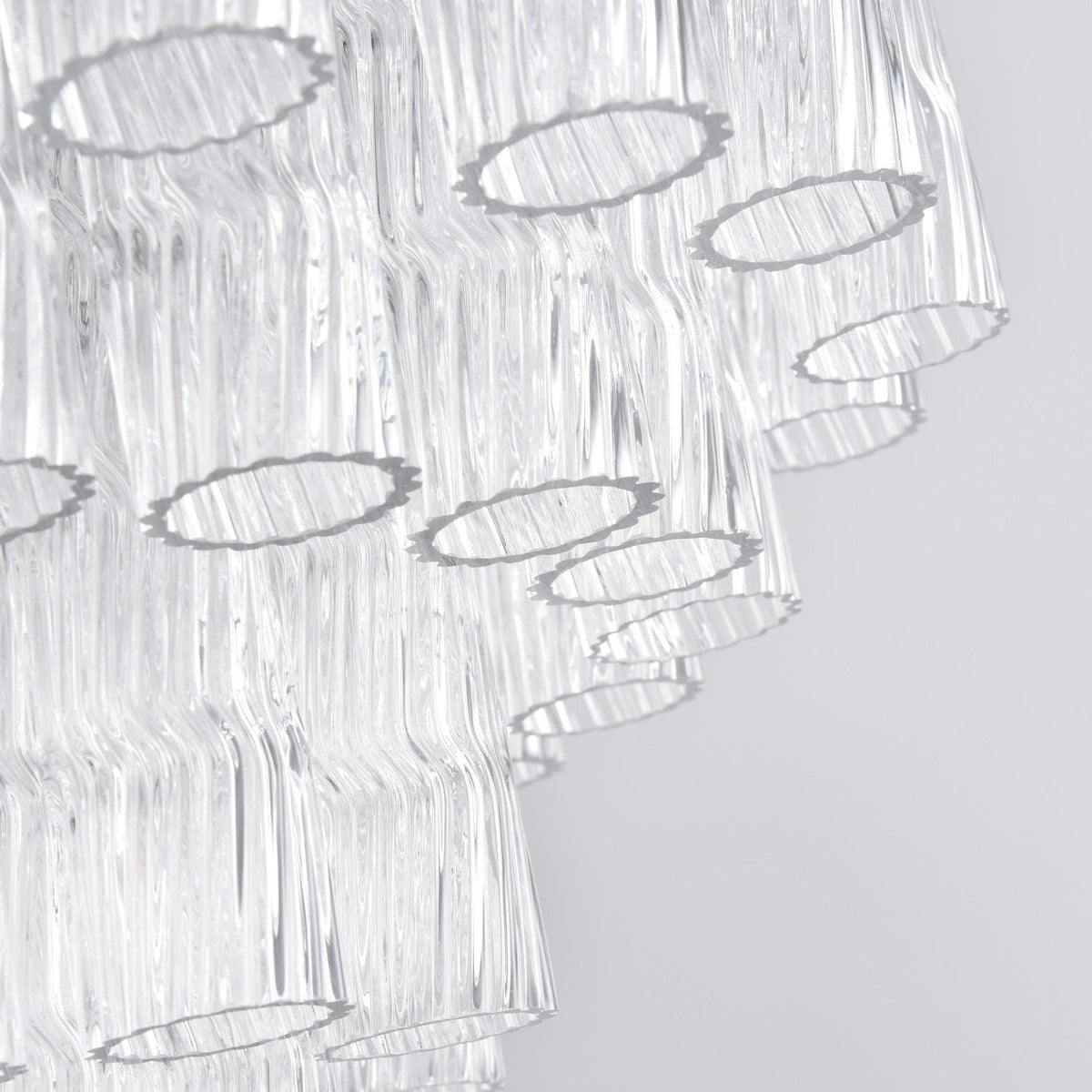 Veliella Chandelier Murano Glass Tiered Cascading Waves