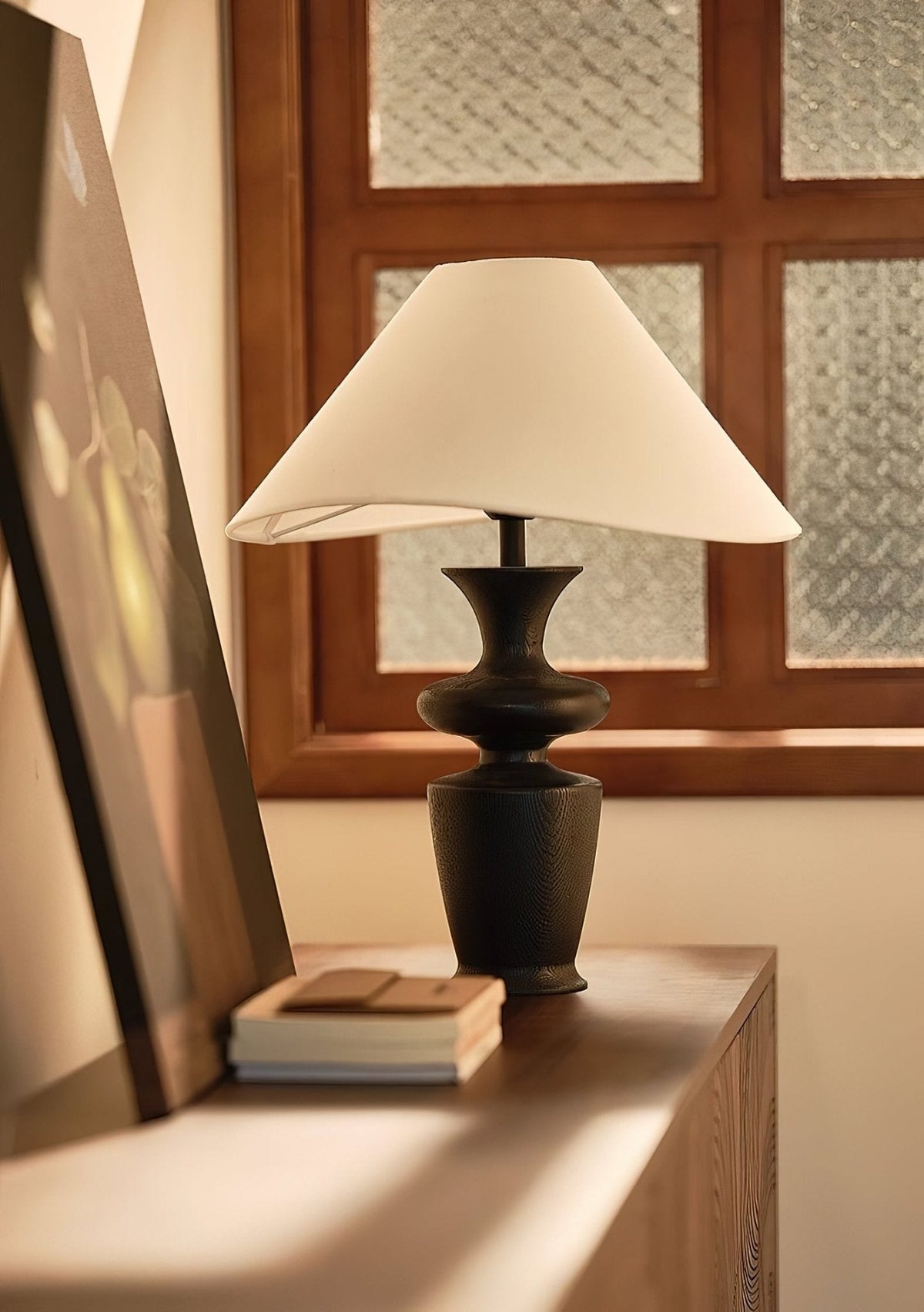 Sylaleria Minimalist Wood Table Lamp