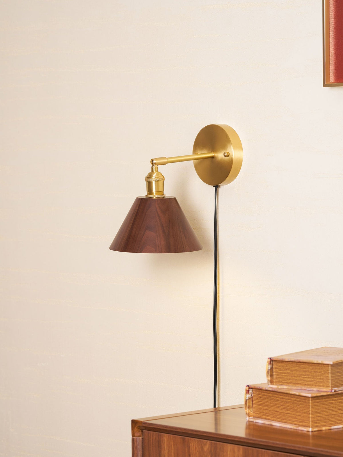 Hesia Wood Plug In Indoor Wall Light