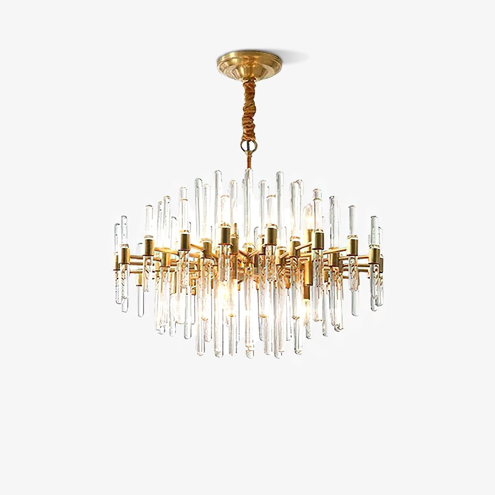 Jorine Chandelier Antique Brass Starburst