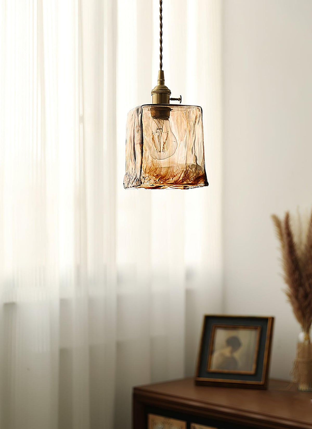 Xason Brown Glass Pendant Light
