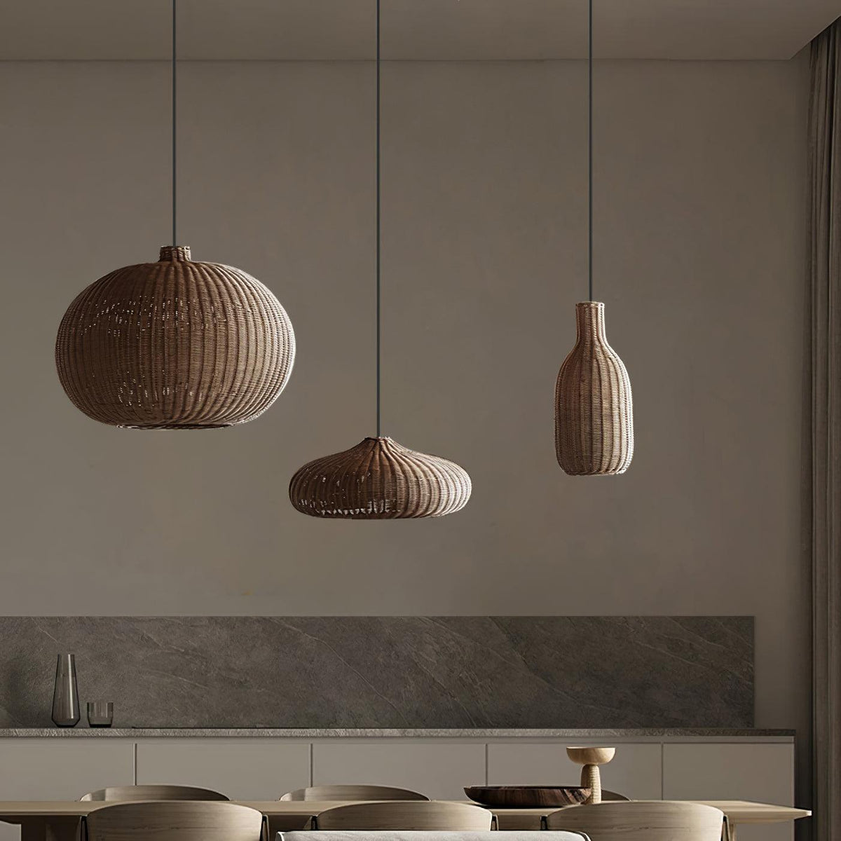 Socan Vintage Rattan Pendant Lamp