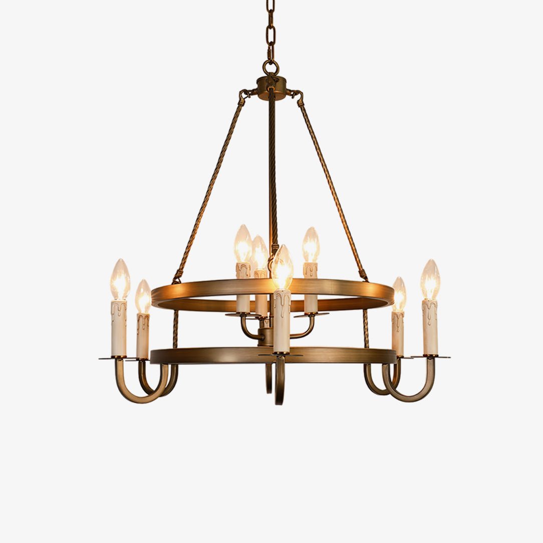 Vintara Brass Candle Chandelier