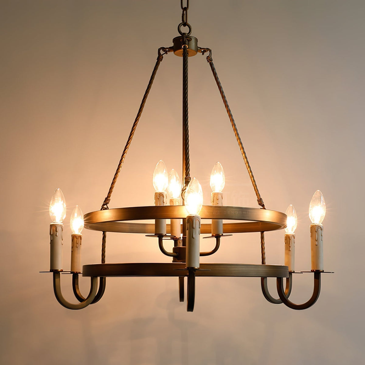 Vintara Brass Candle Chandelier