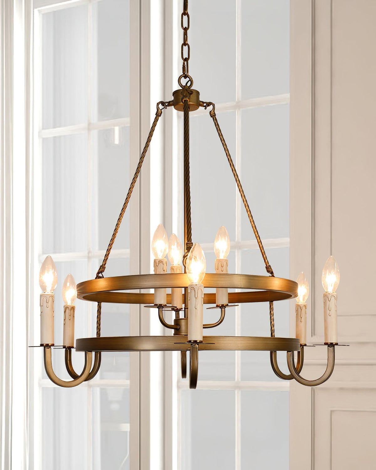 Vintara Brass Candle Chandelier