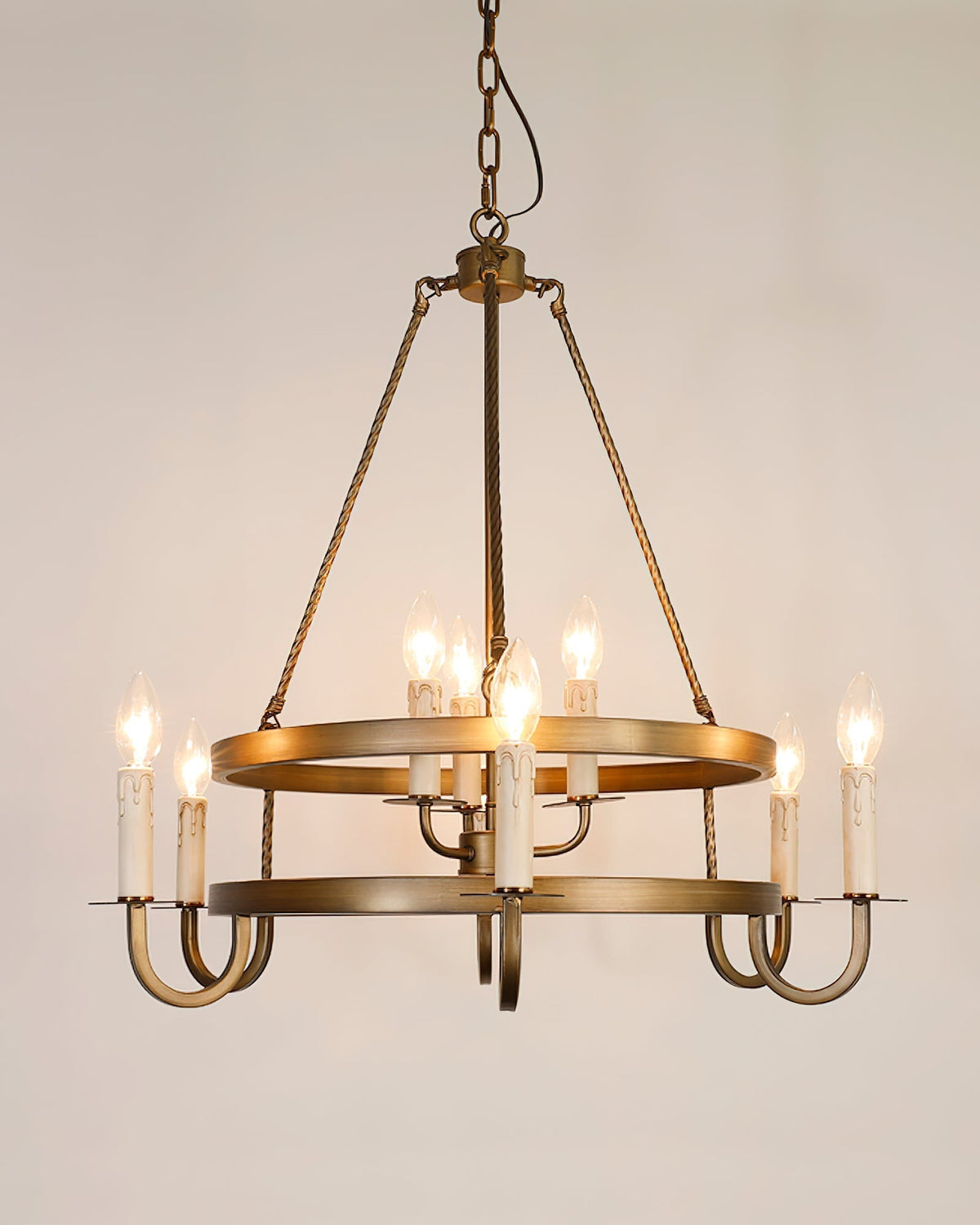 Vintara Brass Candle Chandelier