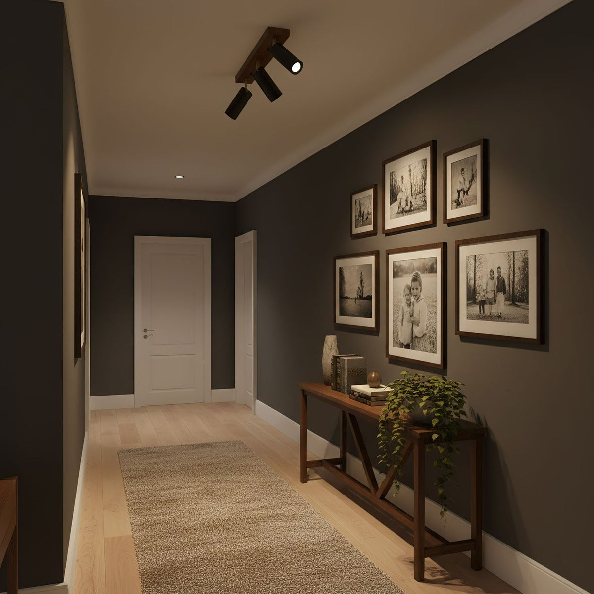 Eurliryra Black Travertine Trio Ceiling Spot