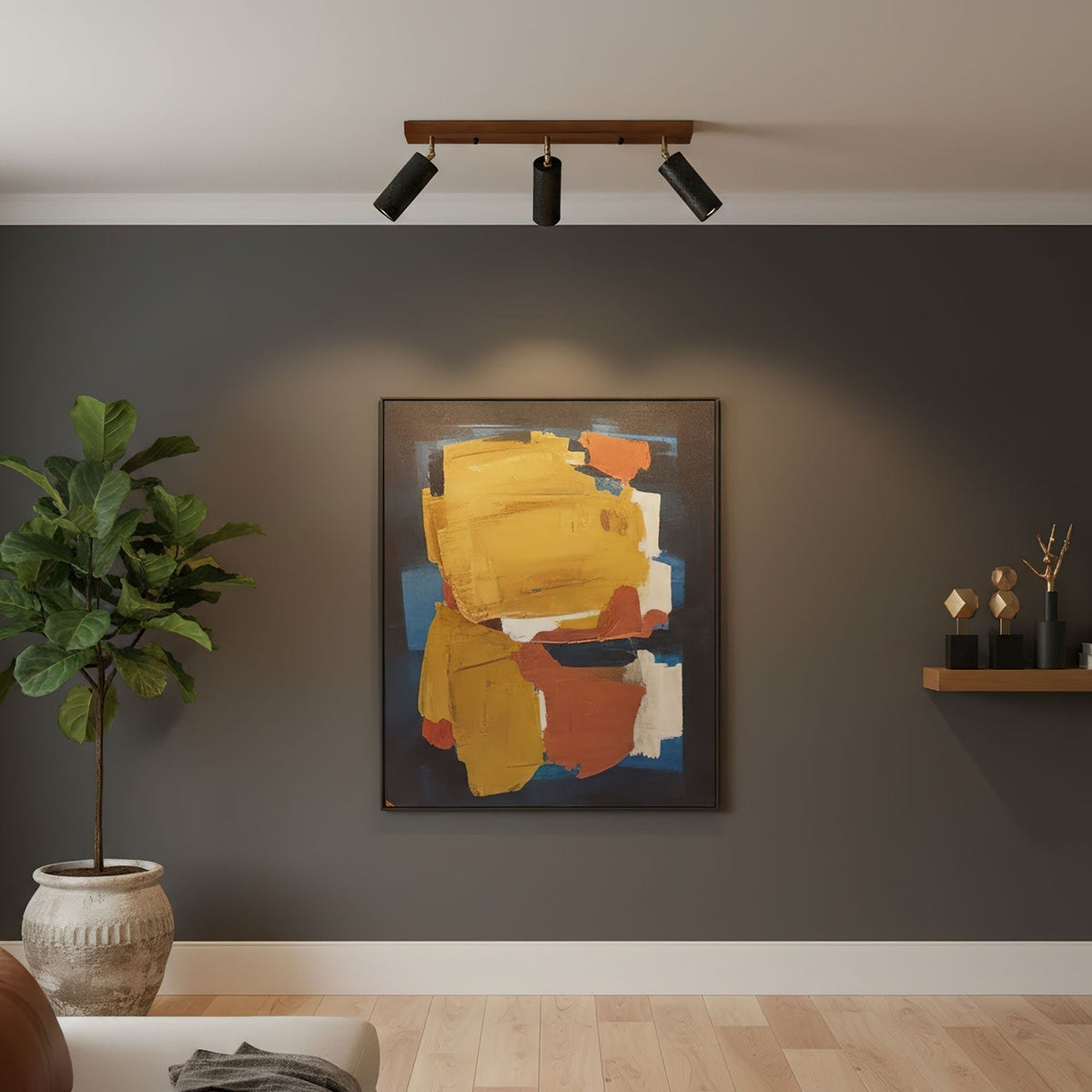 Eurliryra Black Travertine Trio Ceiling Spot