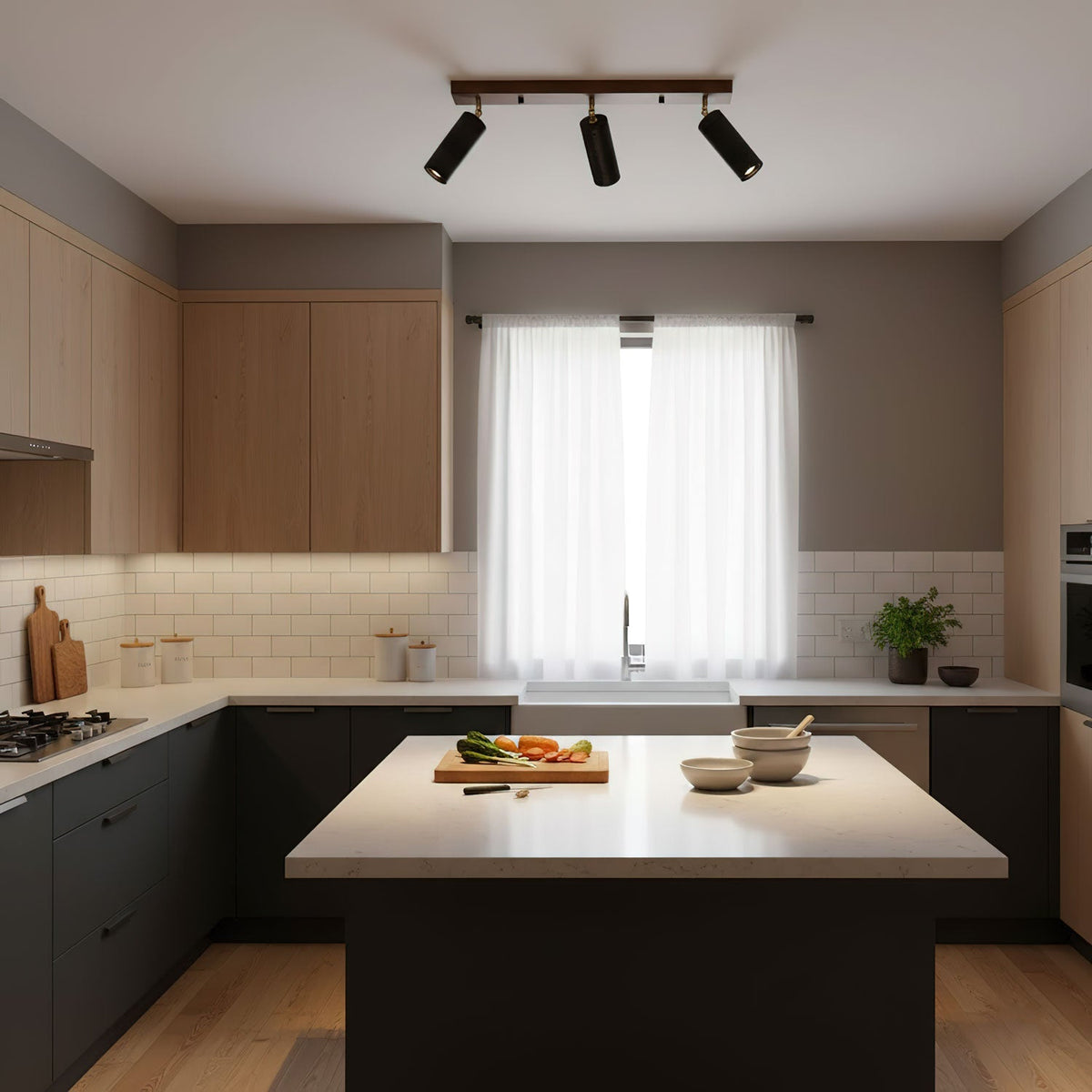 Eurliryra Black Travertine Trio Ceiling Spot