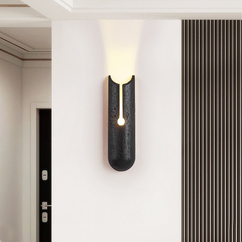 Elraeila Split Black Travertine Wall Light