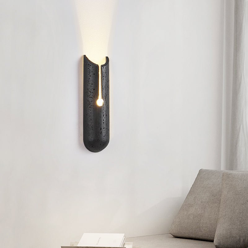 Elraeila Split Black Travertine Wall Light