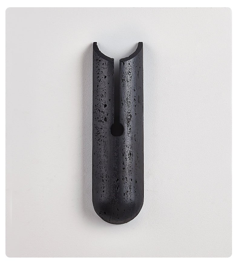 Elraeila Split Black Travertine Wall Light