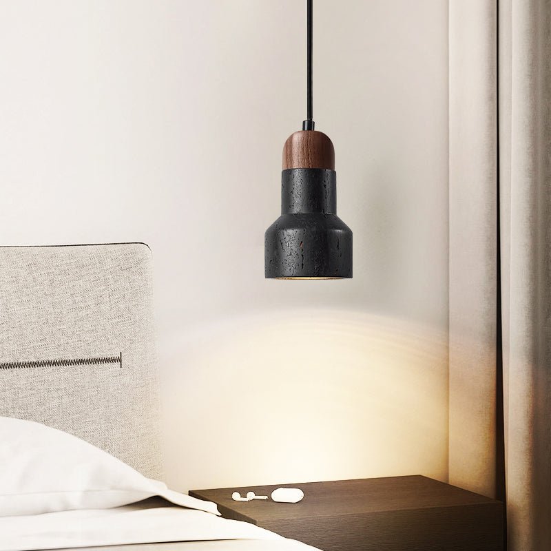 Foundry Modern Black Travertine Pendant Light