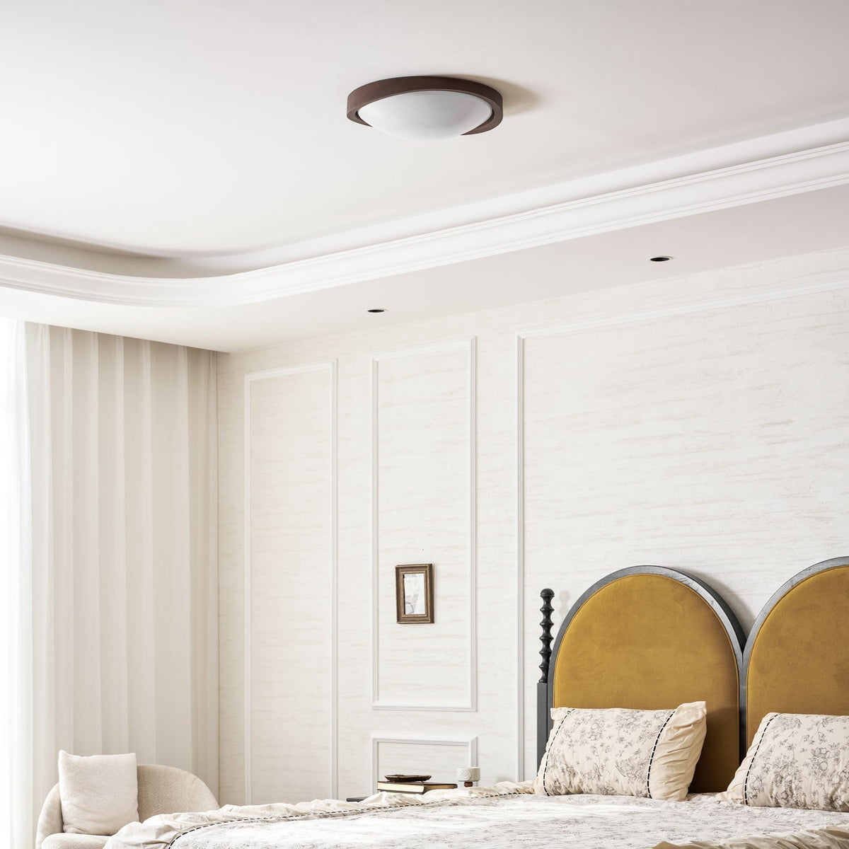 Kima Curved Edge Flush Mount Ceiling Light