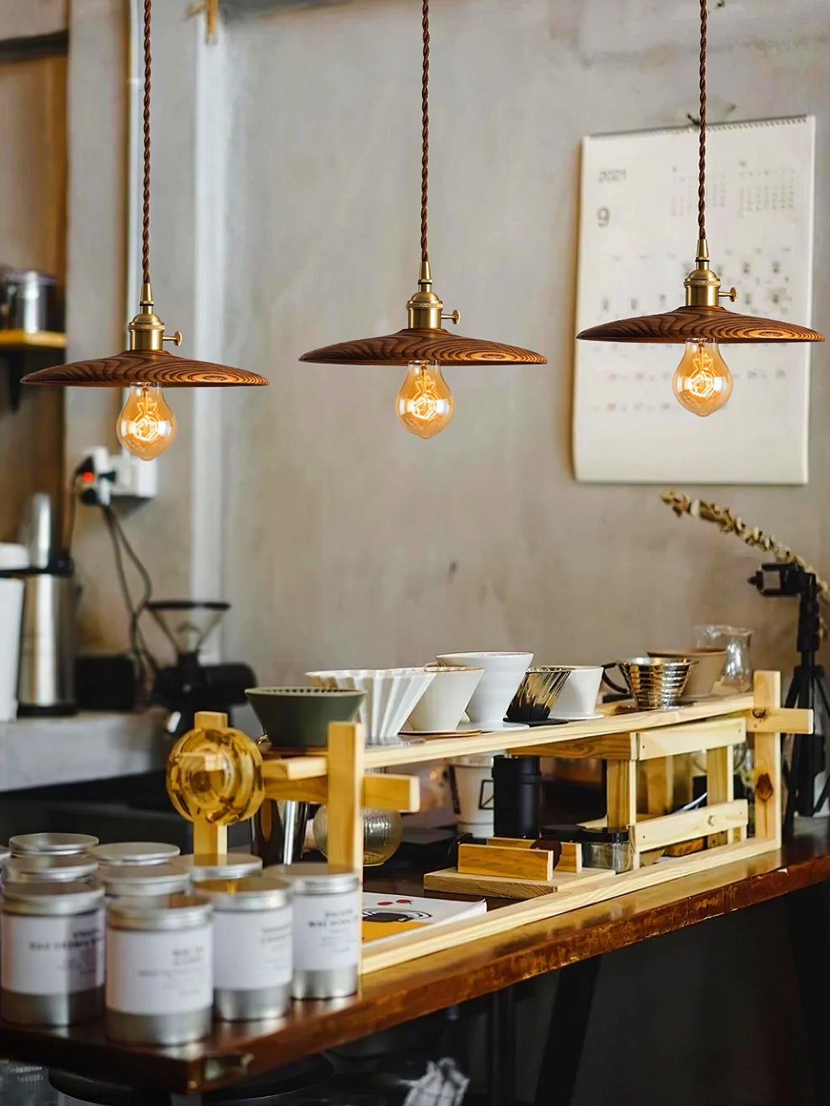 Veldra Brass Retro Pendant Light