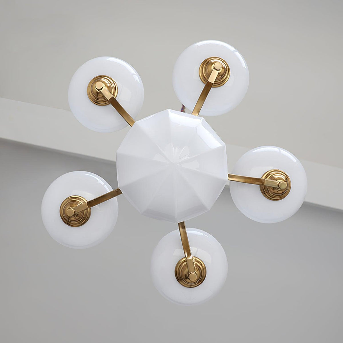 Veliniel Chandelier Warre Satin Nickel Glass Iron