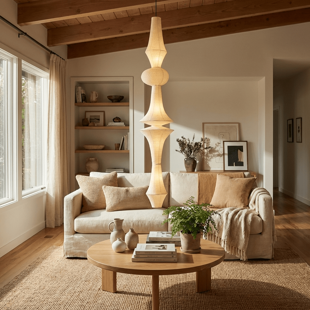 Isalo Washi Paper E Pendant Light