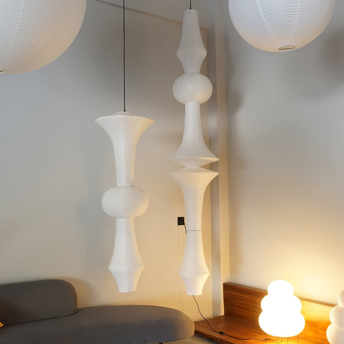Isalo Washi Paper E Pendant Light
