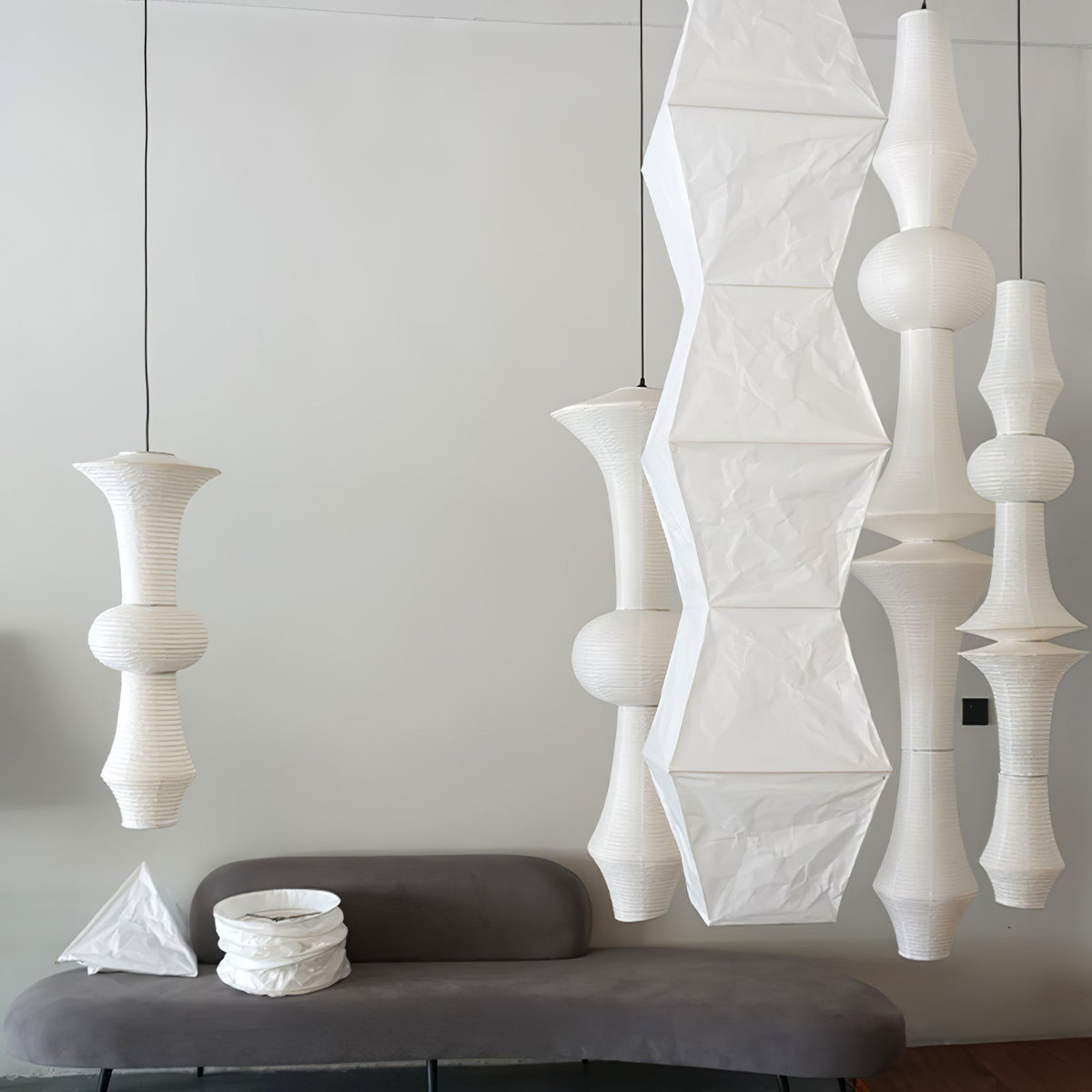 Isalo Washi Paper E Pendant Light