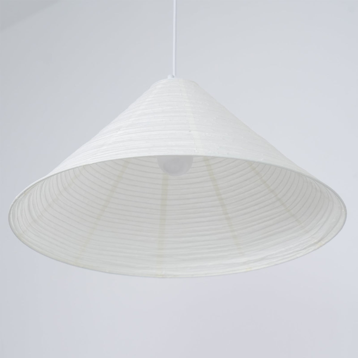 Conic Paper Pyramid Pendant Lamp