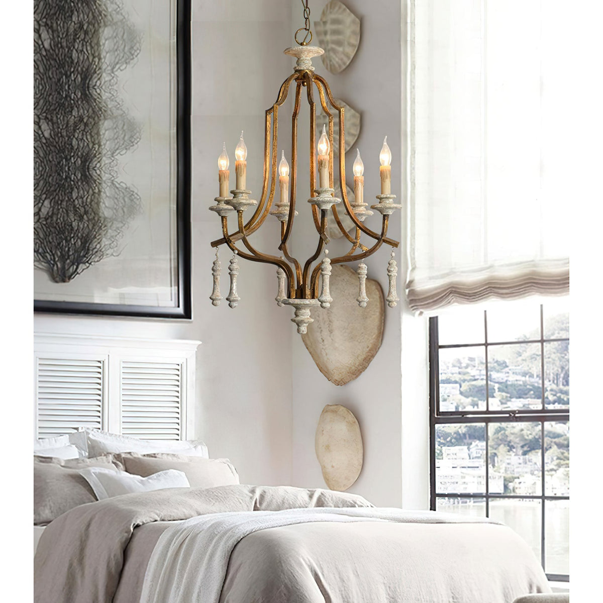Arsoliel Vintage Luxury Wood Chandelier
