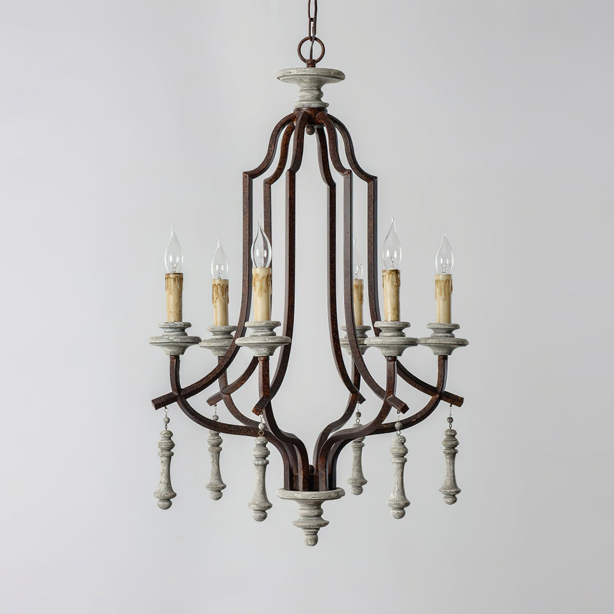 Arsoliel Vintage Luxury Wood Chandelier