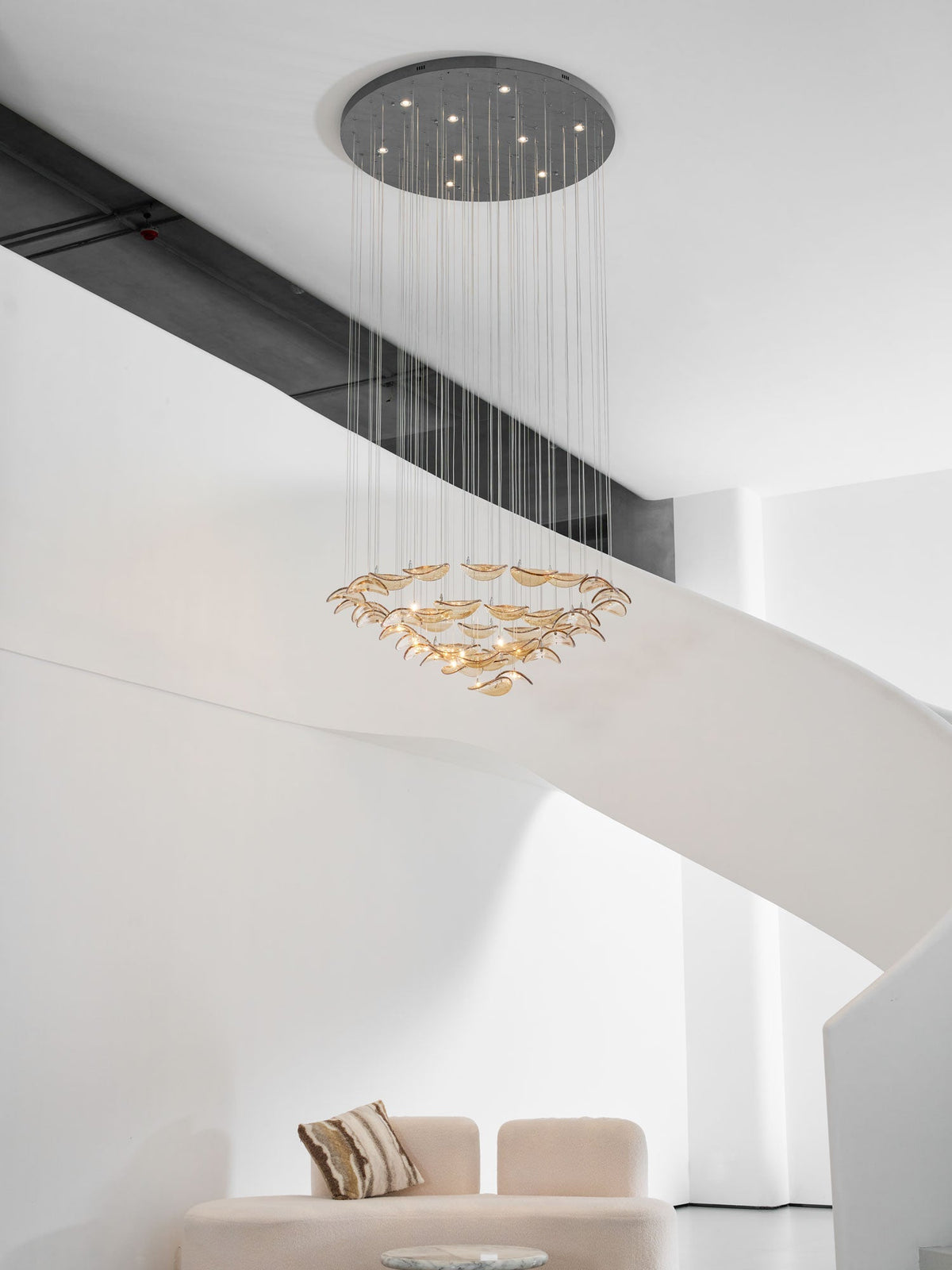 Venia Wave Floating Leaf Chandelier