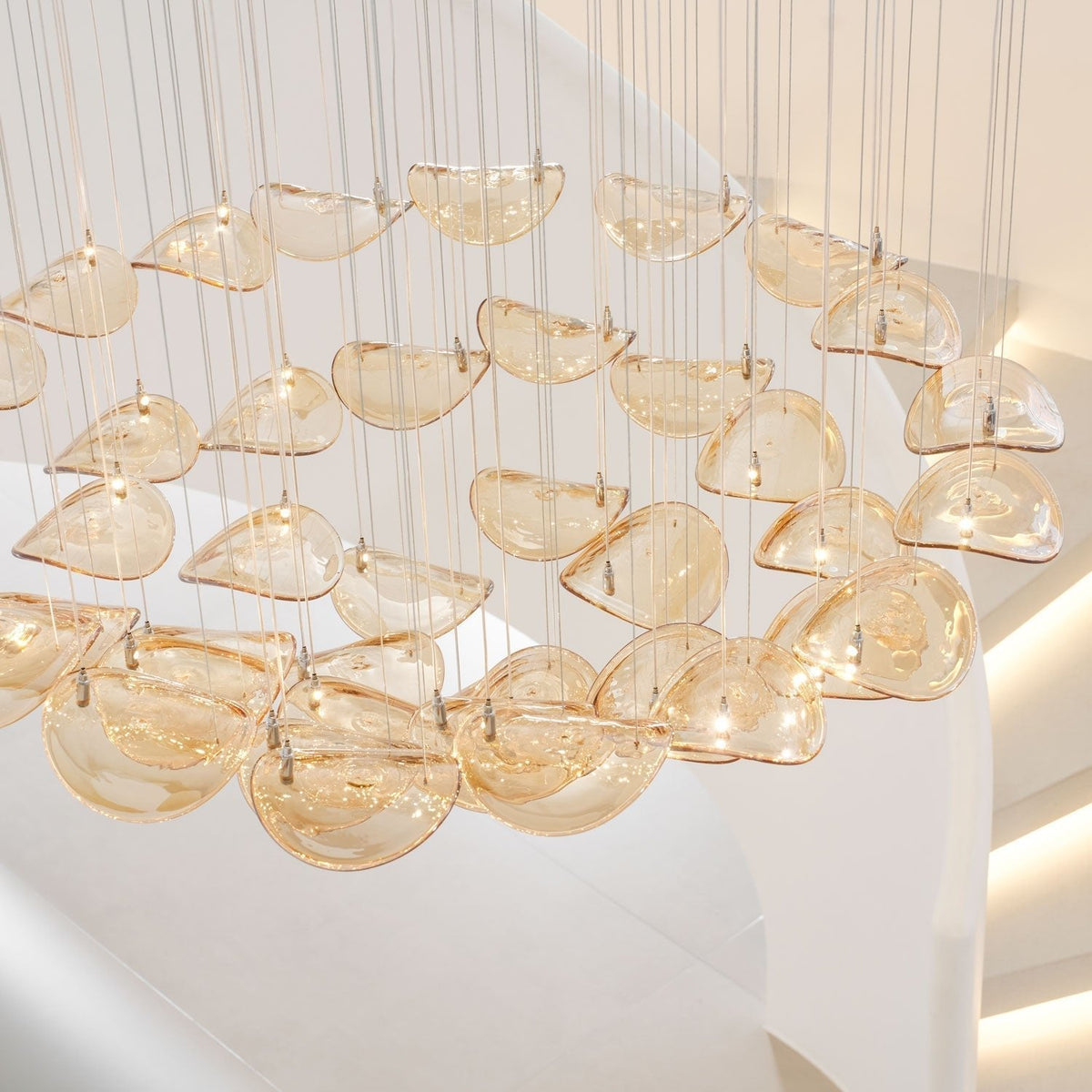 Venia Wave Floating Leaf Chandelier