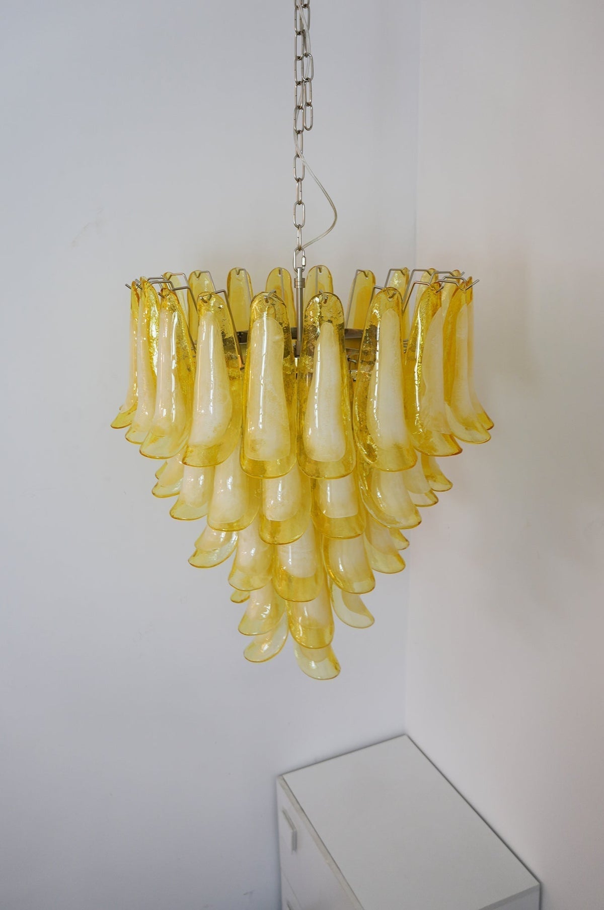 Eranos Chandelier Murano Glass Petal Wave