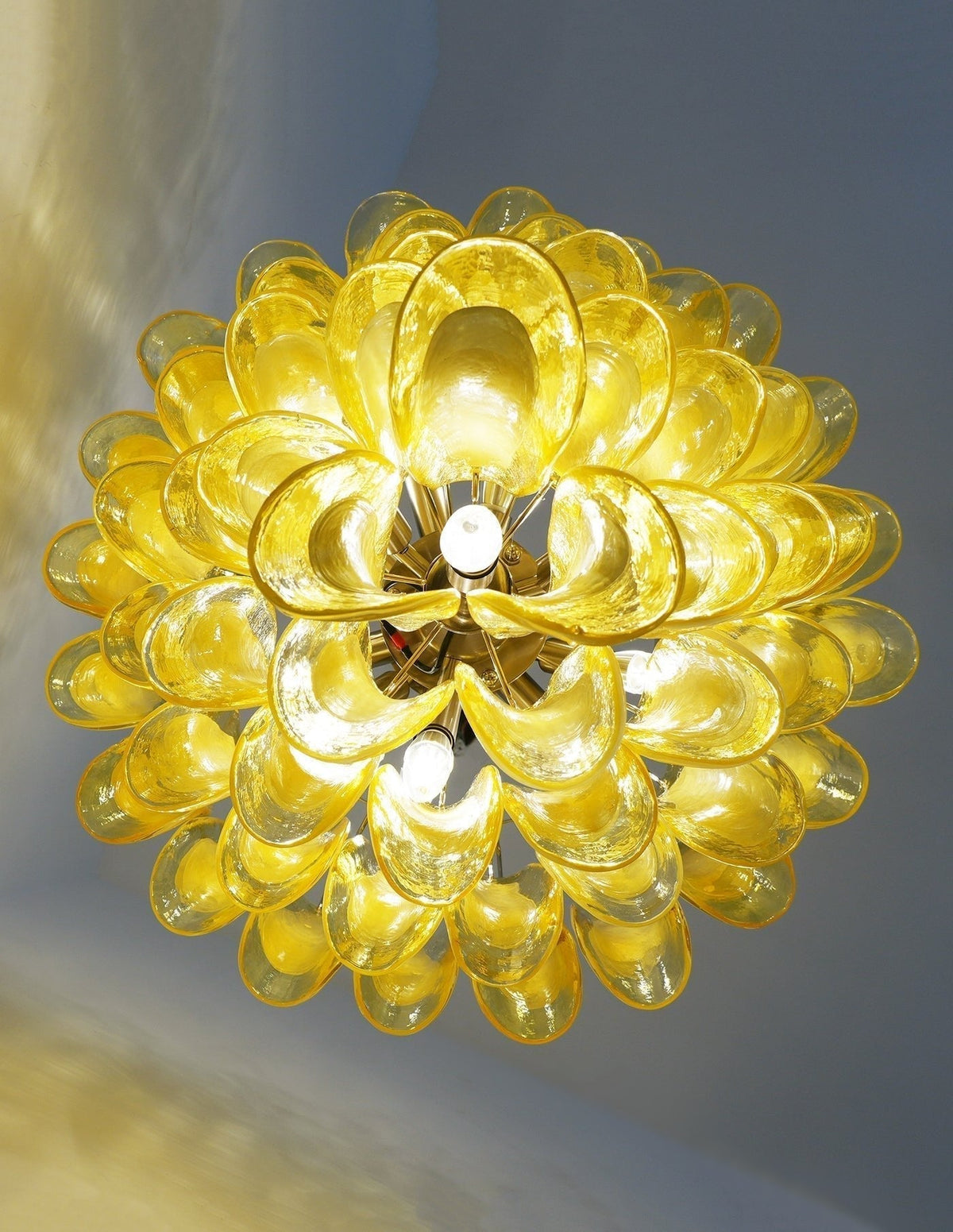 Eranos Chandelier Murano Glass Petal Wave